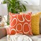 Tiwari Home 20" Orange and Cream Asymmetric Screen Printed Pattern Throw Pillow Cover
